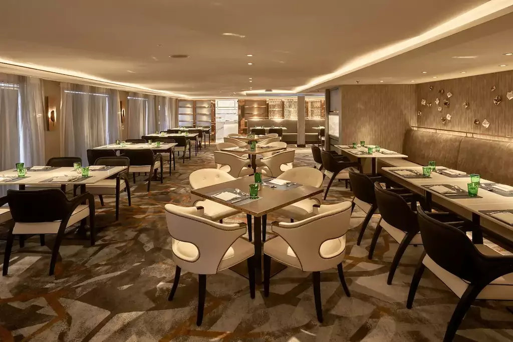 The main restaurant aboard the Riverside Mozart