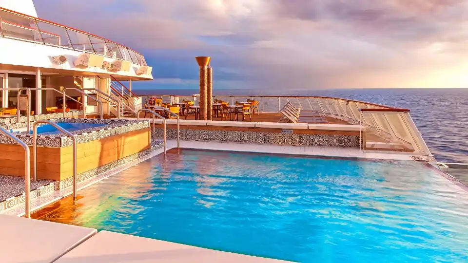 Viking premium cruise lines infinity pool - best luxury cruises for couples