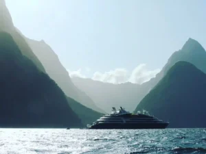Amount the best luxury cruise lines - Ponant in the haze