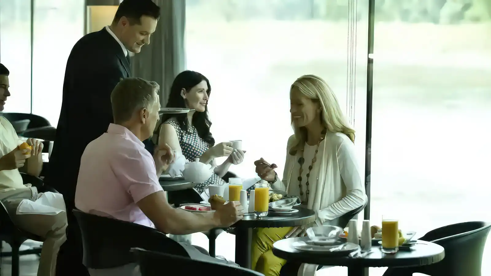 Guests dining in the main restaurant aboard an Avalon Waterways ship